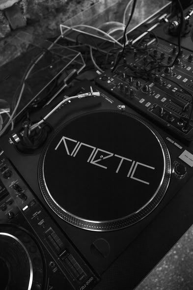 A turntable with a KINETIC slipmat